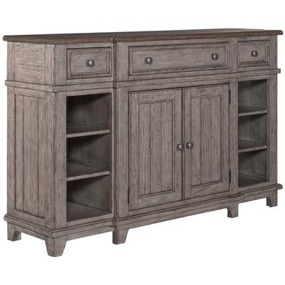 River Place Breakfront Server - Riverstone Gray/Tobacco