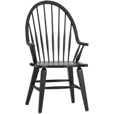 Hearthstone Windsor Back Arm Chair - Black