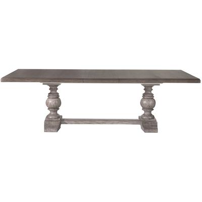 River Place Trestle Dining Table - Riverstone Gray/Tobacco