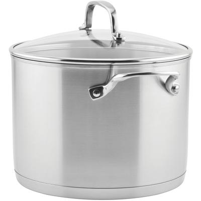 8 qt Induction Stock Pot - Stainless Steel