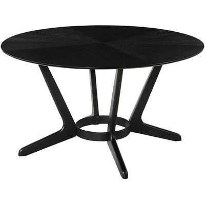 Tannasa Round Wood Dining Table - Black