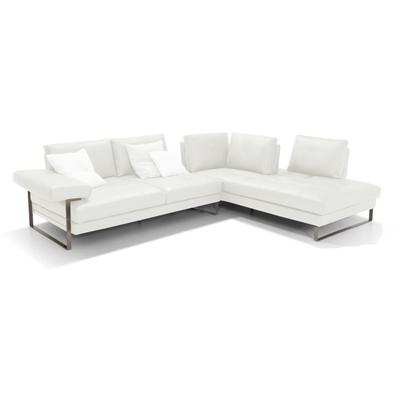 Viviana Leather Right Hand Facing Sofa - White