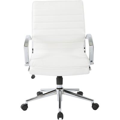 Mid Back Manager's Faux Leather Chair - White